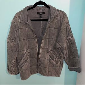 Forever 21 Quilted Zip Up Jacket